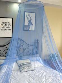 Mosquiteiro para berço/cama infantil com estrelas que brilham no escuro (1 unidade), mosquiteiro suspenso para berço, dossel para cama infantil, estilo princesa branca, adequado para camas de 1,5 m, para uso diário. - Multicolorido - Ver 15