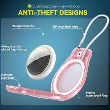 AirTag Protective Case, Compatible With Apple AirTag, With Cable Lock Buckle Ring AirTag Accessories, Suitable For GPS, Pet Dog Cat Collar Tracker Accessories, Soft Outer Shell - Clear - View 4