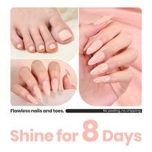 Beetles 15ML Nail Polish Bubble Bliss, 2 In 1 Nail Strengthener Polish Growth Nail Ridge Filler Base Coat Nail Repair For Damaged Thin Nails Natural Nails Bubbly Bliss Nude Pink - Bubble Bliss - 查看 5