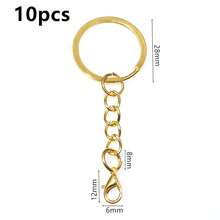 10pcs 25/28/30mm Diameter Keychain Ring Key Chains With Lobster Clasp Crafts DIY Jewelry Making Accessories Findings - Keychain - View 33