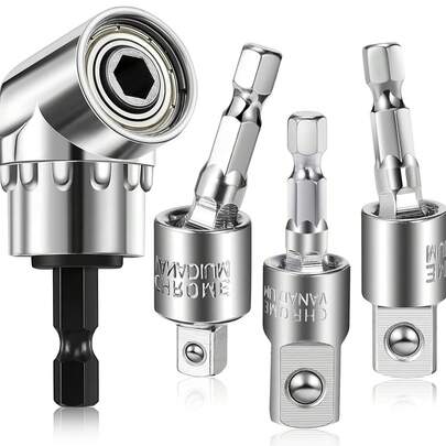 4-częściowy obrotowy adapter nasadki udarowej z trzpieniem sześciokątnym Adapter nasadki udarowej z trzpieniem sześciokątnym 1/4" 3/8" 1/2"