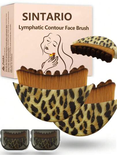 Lymphatic Contour Face Brush Lymphatic Drainage Massage Double Chin Reducer Lymphatic Drainage Brush For Face Ergonomically Designed To Fit The Skin Precisely And Relieve Fatigue