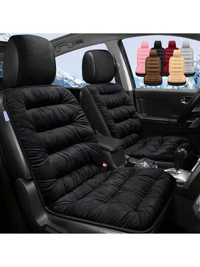 Premium Soft Car Seat Pad With Backrest, **Quick-Install Non-Slip** Interior Cover, **Snug Fit** Universal Seat Protector For Most Vehicles, All-Season Comfort (1 PC)