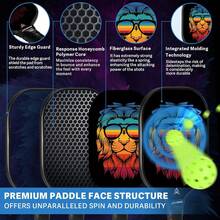 JOYAIRE Pickleball Paddles Set Of 2, USAPA Standard Fiberglass Pickleball Set, Lightweight Honeycomb Core Pickle Ball Rackets, Pickle Ball Paddle With 4 Pickleball Balls &Amp; Bag For Adults, Beginners - White - 查看 2