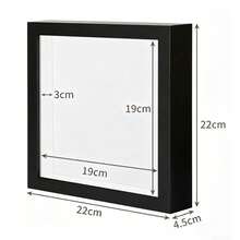 3D Stereoscopic Photo Frame, Dimensions 22 X 22 Cm, 3D Stereoscopic Object Photo Frame, Depth 3 Cm, Suitable For Walls And Tabletops, Can Be Used As A Photo, Object, Wedding Bouquet, DIY Artwork Display Box (Black) - đen - Xem 7