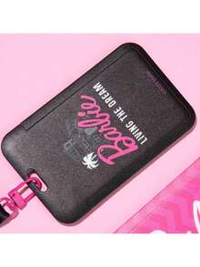 Barbie Miniso Cartoon Card Holder With Lanyard - School Card, Bus Card, ID Card Sleeve - Anti-Loss Hanging Badge Protector - Rectangle - View 4