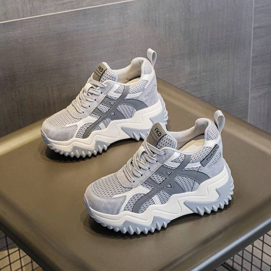 Women Casual Athletic Shoes - 1356 Beige - View 1