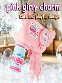 Machine à bulles de dessin animé mignonne pour enfants, souffleur de bulles coloré et lumineux de haute qualité, accessoire interactif familial pour l'extérieur, facile à utiliser, jouet d'été essentiel pour les enfants à l'extérieur - Multicolore - Voir 8