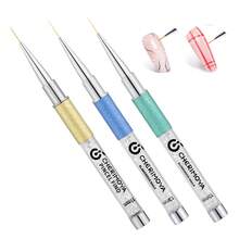 CHERIMOYA Set Of 3 Professional Fine Nail Brushes In Different Sizes For DIY Manicure - Multicolor - View 1