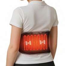 FollowBreak 电动振动按摩带，带加热功能，3种可调节模式，强劲波浪振动，可折叠腰部支撑 - 查看 6