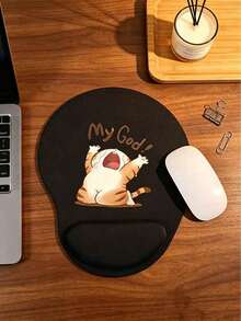 Ergonomic Wrist Support Mouse Pad With Cute Cat Pattern Design,Ergonomic Eva Wrist Support Cushion,Non-Slip Memory Foam Mouse Pad,Comfortable Non-Slip Base, Comfortable Mouse Pad With A Smooth Wrist Support,Comfortable Skin-Friendly Desk Rest,Desktop Protector,Suitable For Gaming, Office,Computers, Laptops,Home Use,Graduation Season Souvenir,Perfect Gift For Valentine's Day, Mother's Day,Back To School,Spring - Multicolor - View 2