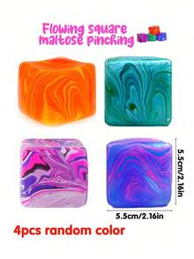 1/4pcs Flowing Texture Malt Soft Squishy Toys, Slow Rebound Squeeze Stress Relief Modeling Clay Toys, Suitable For Teenagers And Adults, Ideal Gift For Friends And Family On Birthdays, Holidays And Parties - Multicolor - View 14