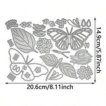 1 khuôn cắt kim loại hình cụm bướm, thích hợp cho việc tự làm sổ lưu niệm, thiệp chúc mừng và đồ thủ công bằng giấy. - LG26-7915 - Xem 12