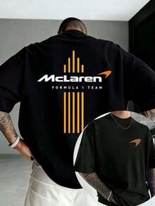 Men's And Women's 200g Pure Cotton T-Shirts, F1 Racing Culture Element Printed T-Shirts, High-Quality Pure Cotton Vintage Fashion Brand T-Shirts, Men's T-Shirts, Daily Wear Hit Summer T-Shirts, Beach Essentials, Holiday Gifts, Perfect Presents, Street Hip-Hop Styles For Both Men And Women Summer Outfit. - Weiss - Xem 8