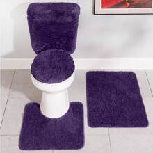 LTW6 Stoneberry Home Plush 5-Piece Bath Rug Set, Soft, Non-Slip Bathroom Rugs, Absorbent And Quick-Drying Bath, Lid Cover, & Covers, Plum - Plum - 查看 7