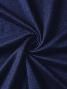 Kaos Lengan Pendek Leher Bulat Kasual dan Nyaman dengan Motif Takdir, Serbaguna untuk Musim Panas - Navy Blue - View 5