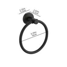 1pc Heavy Duty Towel Rack, Towel Ring - Bathroom & Kitchen Wall Mounted Towel Holder, Modern Round Towel Bar With Thick Ring Towel Rack Hardware Set - Multicolor - View 16