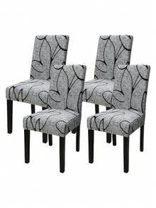 1/4/6 Chiếc Vỏ Ghế In Lụa Sữa Toàn Diện Đàn Hồi, Vỏ Bọc Đa Năng Lưng Cao Tối Giản Hiện Đại Cho Bốn Mùa, Thích Hợp Cho Ghế Ăn Gia Đình - Nhiều màu - Xem 12