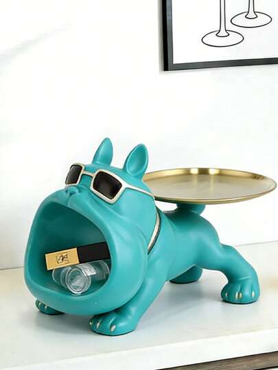 Khay đựng đồ trang sức bằng nhựa hình kính mắt chó Bulldog, làm sáng bừng cuộc sống của bạn, hộp đựng đồ trang trí dễ thương và đáng yêu, hộp đựng chìa khóa và đồ lặt vặt trang trí nhà cửa tinh tế.