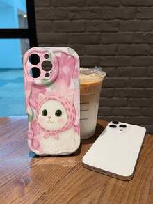 Lindo tema de gato blanco y flores rosas.funda de teléfono Fundas compatibles con ,Apple,VIVO,OPPO,,, y Honor.Fabricadas en silicona TPU,ofrecen protección contra golpes y caídas. - Blanco - Ver 6