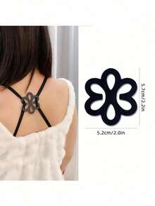 12/6pcs Flower, Butterfly, Heart, Geometric Pattern (ABS Resin) Bra Strap Adjustable Non-Slip Buckle, Suitable For All Seasons - Multicolor - View 6