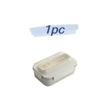 1 pieza Caja bento a prueba de fugas con utensilios, microondas, diseño de 3 compartimentos, fiambrera para exteriores, recipiente de comida dividido con tapa de cierre , adecuado para la escuela, el trabajo y las comidas al aire libre, esencial para volver a la escuela - Multicolor - Ver 12