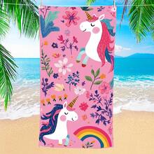 1 Khăn tắm biển hình kỳ lân màu hồng, chất liệu microfiber siêu mềm, cỡ lớn, thấm hút cực tốt, thích hợp cho du lịch, hồ bơi, lặn, lướt sóng, yoga, cắm trại. Có nhiều kích cỡ khác nhau, phụ kiện bãi biển cho bãi biển, hồ bơi, du lịch, cắm trại, yoga. - kỳ lân - Xem 1
