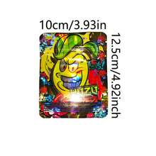 100个装混合装3.5克防异味铝箔袋 - 可重复密封拉链袋，带密封拉链，适用于干草袋、3D激光全息派对用品、礼品包装袋，全息激光效果，3.5克自立袋 - 10x12.5+2.5cm/3.93x4.92+1inch - 查看 3