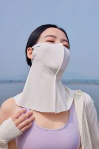 Mặt nạ chống nắng ngoài trời, mặt nạ chống nắng mùa hè vô hình với chỉ số chống tia UV UPF 50+, axit hyaluronic, sợi microfiber thoáng khí. - Asami Anzu - Xem 2