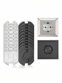 5/10pcs Child Safety Outlet Covers, Easy To Install/Remove, Suitable For Halloween, Christmas, Thanksgiving Children's Gifts, Perfect Presents - White - View 6