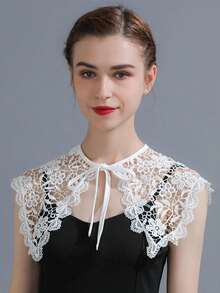 1pc Women's Detachable Adjustable Peter Pan Collar Dickey, Breathable Casual Comfortable Sun Protection Accessory For Outfit Matching - Multicolor - View 5