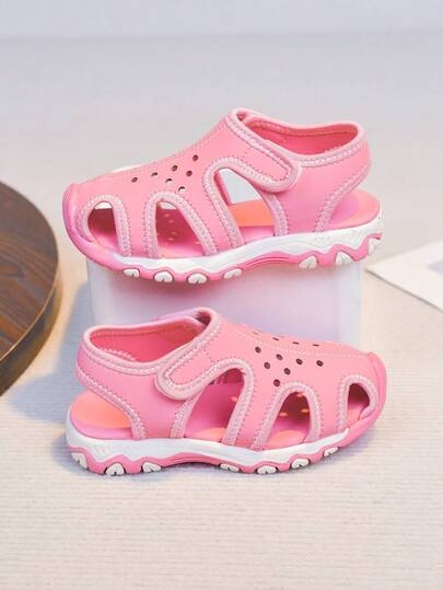 Dép xăng đan thể thao mùa hè mới cho trẻ em, dép đi biển đế mềm thoáng khí cho bé trai/bé gái, dép tập đi kín mũi cho trẻ nhỏ, giày đa năng thời trang.