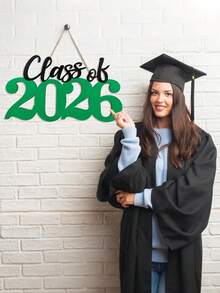 2026年木质毕业装饰品 - 红色2026届毕业生拍照道具和派对装饰，2026届毕业生礼物牌，毕业派对装饰（绿色） - 綠色 - 查看 7