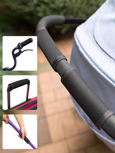 Bộ 2 tay cầm xe đẩy gấp đa năng, bao tay cầm đa dụng, vỏ bảo vệ tay cầm, miếng đệm chống trượt có thể điều chỉnh. Tương thích với hầu hết các loại xe đẩy gấp, thích hợp sử dụng trong nhà, nhà bếp, phòng tắm và gara. Phụ kiện tay cầm bền và thoải mái (chỉ bao gồm tay cầm), dụng cụ thiết thực cần thiết.