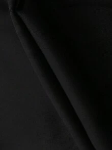 黑色纯色肩垫翻盖细节西装外套，春季款 - 黑色 - 查看 5