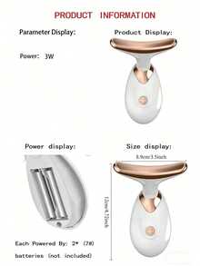 AXH. Anti-Wrinkle Facial Massager, Neck Tightening Multi-Function Facial Sculpting Device, Firming Skin, Unisex - White - View 3