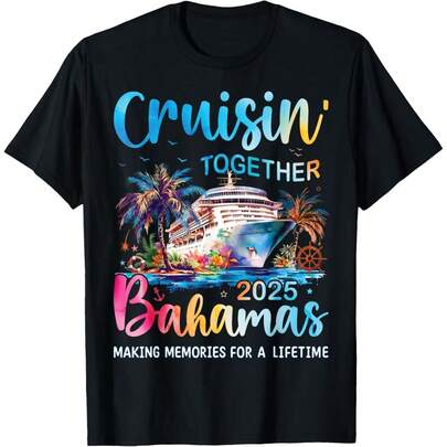 Cruisin Together Bahamas 2025 Family Cruise Bahamas Vacation T-Shirt