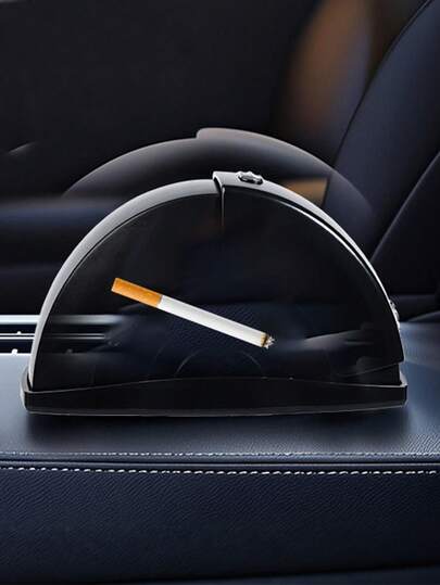 1 pieza Cenicero de coche negro, nuevo cenicero montado en la puerta del coche, elegante y creativo accesorio interior de decoración para el coche