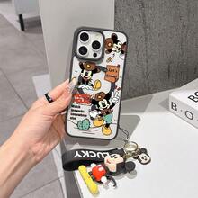 This Disney Mickey Mouse Pattern Lanyard Phone Case Features A Strong Magnetic Closure And Full Coverage Of Acrylic And TPU Material. It's Shockproof, Lightweight, And Suitable For IPhone17/16/11/13/15/15 Plus/15 Pro/15 Pro Max/12/14 Pro Max/11 Pro Max/12 Pro/12 Pro Max/13. It's A Popular Birthday Gift, Business Gift, Durable, Stain-Resistant, And Fingerprint-Resistant New Phone Case For Men And Women. It Also Includes A Mickey Mouse Phone Case And Mickey Mouse Doll Bracelet. Compatible With SamsungGalaxy S20, S21, S22, S23, And S24 Series. It's The Perfect Gift For Friends And Family. This Stylish Phone Case Is Fun, Lightweight, And Durable. IPhone17 Pro Max Phone Case, Minnie Phone Case. - Trong sáng - Xem 5