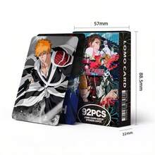 92pcs BLEACH Anime Death God Mini Sticker Cards, Japanese Style Double-Sided LOMO Collectible Cards - Multicolor - View 7