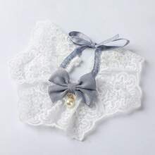 Collier détachable à motif floral avec nœud papillon mignon pour chat, beau et élégant, avec clochette, convient aux chats d'intérieur, chatons, petits chiens, chiots et autres petits animaux de compagnie, accessoires pour chat - Multicolore - Voir 9
