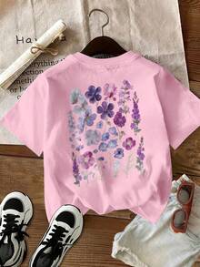 Casual Short-Sleeve Plus Size T-Shirt With Perfect For Summer And Spring, Designed For Women Pink - Pink - View 3
