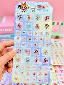 THE POWERPUFF GIRLS Bộ 4 hình dán 3D nổi bật chủ đề Nữ thần Powerpuff [Phổ biến], trong suốt, chống thấm nước, thích hợp cho nhật ký, album, hình dán hoạt hình, sách dán, đồ chơi bóp, mèo, hải cẩu, hình dán kẹo, sách dán, mèo, đồ chơi bóp. - Nhiều màu - Xem 6