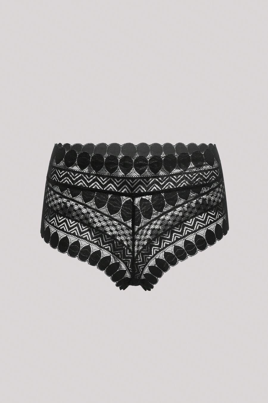 Hourtrue Women's Plain Lace Triangle Underwear Lingerie - Black - View 1