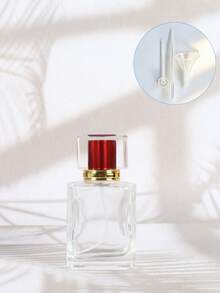 50ml Square Thick Glass Refillable Perfume Spray Bottle, With 4 Color Gold Rim Metal Cap (Red/Black/Pink/Gold), Leak-Proof Fine Mist Travel Size Cosmetic Container, Portable Luxury Perfume Atomizer For Fragrance, Essential Oils, Skincare, Ideal For Travel, Holidays, Birthdays, Gifts For Her/Him - Multicolor - View 14