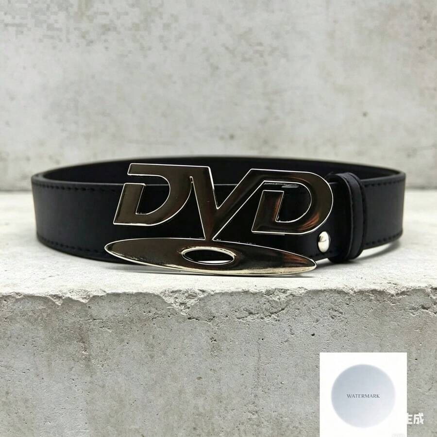 Unisex Retro DVD Buckle Decorative Belt, Black & White Multifunctional Belt Suitable For Jeans, Women's Gift 8ZAM - Black - View 1
