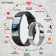 KENPANG 2026 New Unisex Smart Bracelet, 2.8mm Ultra-Thin Arc Design, IPX8 Waterproof, Call Reminder, 24/7 Heart Rate & Sleep Monitoring, Fitness Tracker Compatible With IOS And Android - View 3