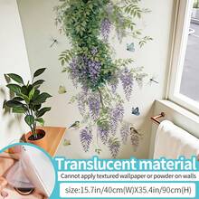 1pc Removable Purple Wisteria Flower Wall Decal, Floral Plant Background Wall Mural - 49008-wrapped Vine - View 8