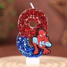 Marvel 蜘蛛侠蛋糕装饰蜡烛（0-9岁），节日派对，生日装饰，拍照道具，派对装饰，节日饰品 - 彩色 - 查看 13