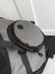大容量黑灰色中性斜挎包 | Techwear 圓形口袋胸包 | 多口袋可調節肩帶 - 彩色 - 查看 9